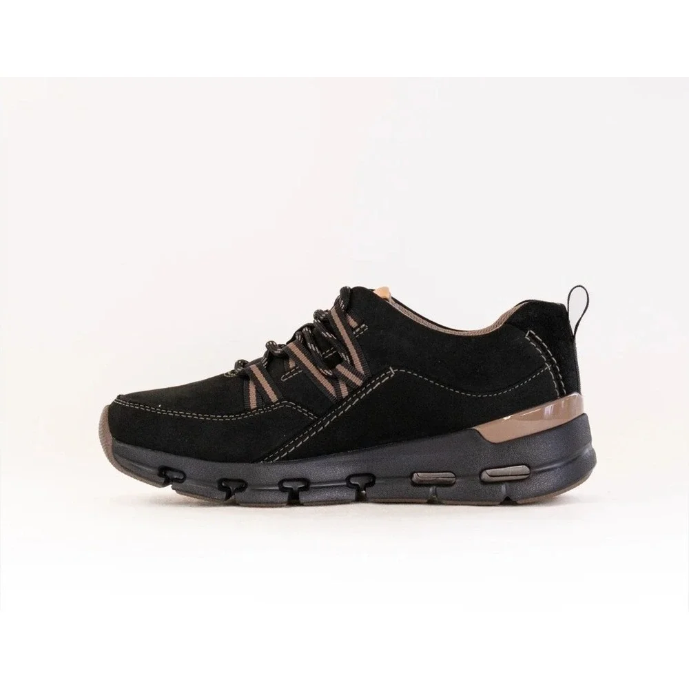 Clarks Originals Women's NatureX Tie WP Combi Nubuck Black Size 9.5M $145 NEW!